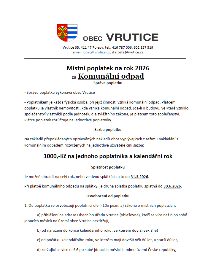 Komunální odpad 2026